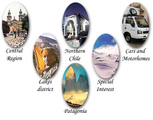 Tourism destinations within Chile