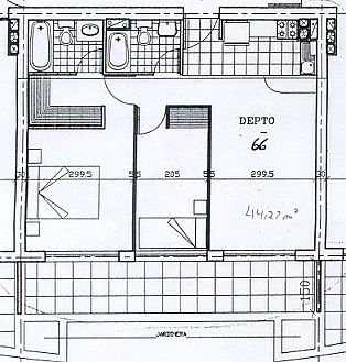 floor plan for apartment 66 for chile pehuenche apartment in cochoa the vina del mar area